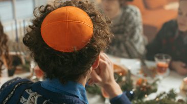 Photo by Yaroslav Shuraev: https://www.pexels.com/photo/back-view-of-a-man-sitting-at-the-dinner-table-wearing-a-skullcap-6184501/